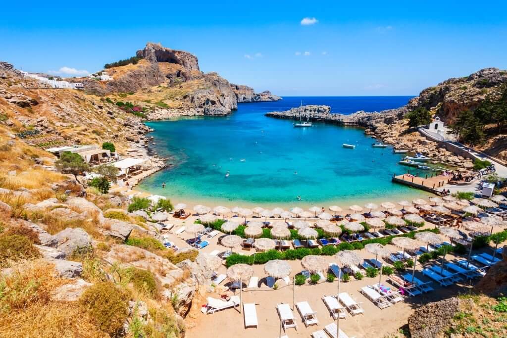 Lindos Boat Trip with 7 Stops via VIP Powerboat